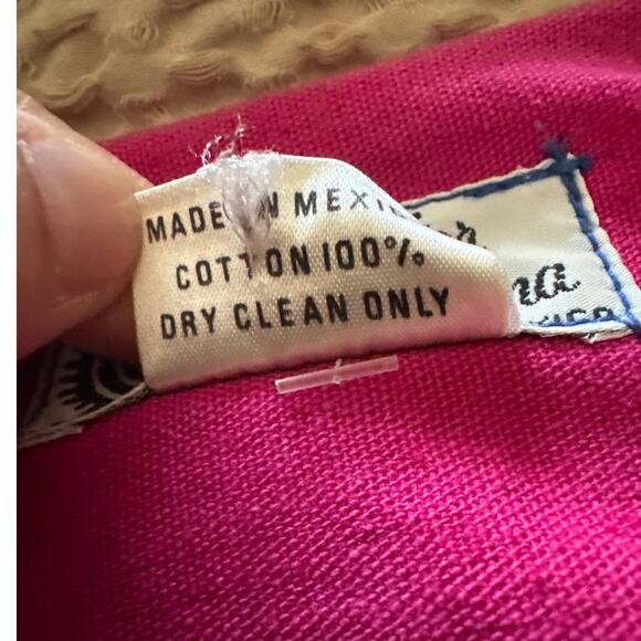 Vintage Victor Camarena Mexico Hot Pink Cotton Art To Wear Jacket‎ - Picture 3 of 6